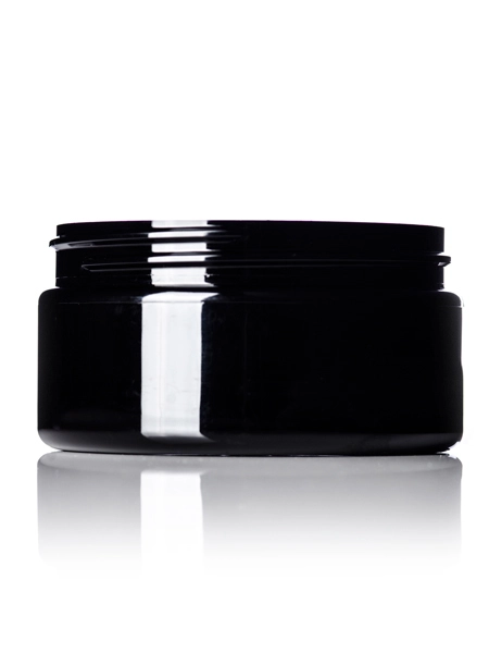 8 oz Black PET Plastic Single Wall Jar – J049BK