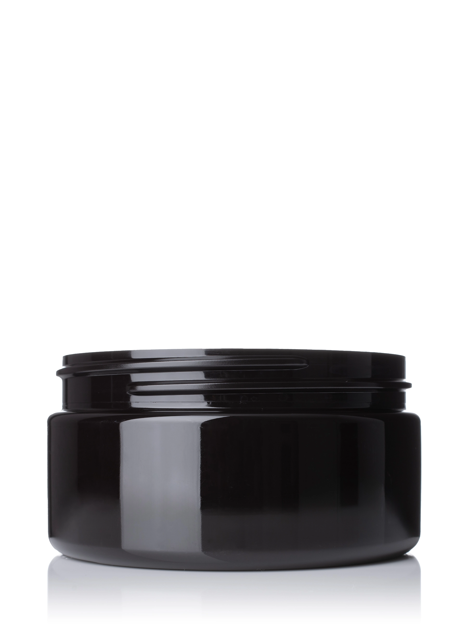 8 oz Dark Amber PET Plastic Single Wall Jar – J049DA