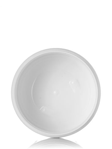 8 oz white PET plastic single wall jar with 89-400 neck finish