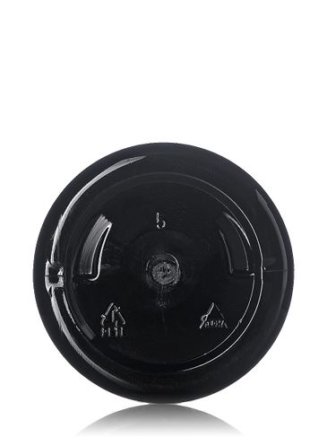 4 oz black PET plastic single wall jar with 58-400 neck finish