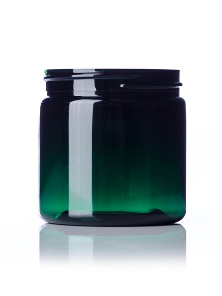 4 oz Green PET Plastic Single Wall Jar – J052G