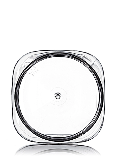 4 oz Clear PET Plastic Square Firenze Jar – J053