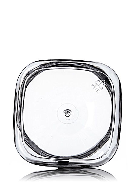 4 oz Clear PET Plastic Square Firenze Jar – J053