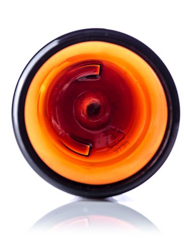 4 oz amber PET plastic single wall jar with 58-400 neck finish