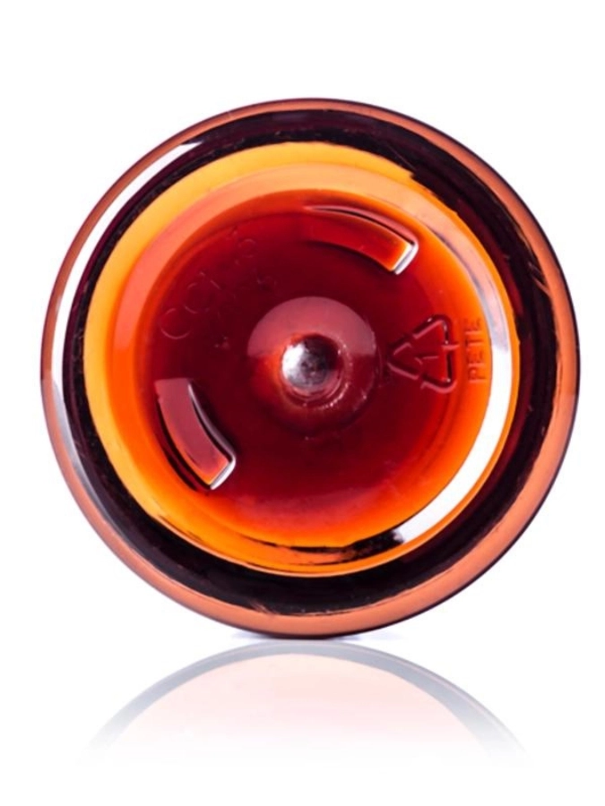 4 oz Amber 25% PCR PET Plastic Single Wall Jar – J055APCR25