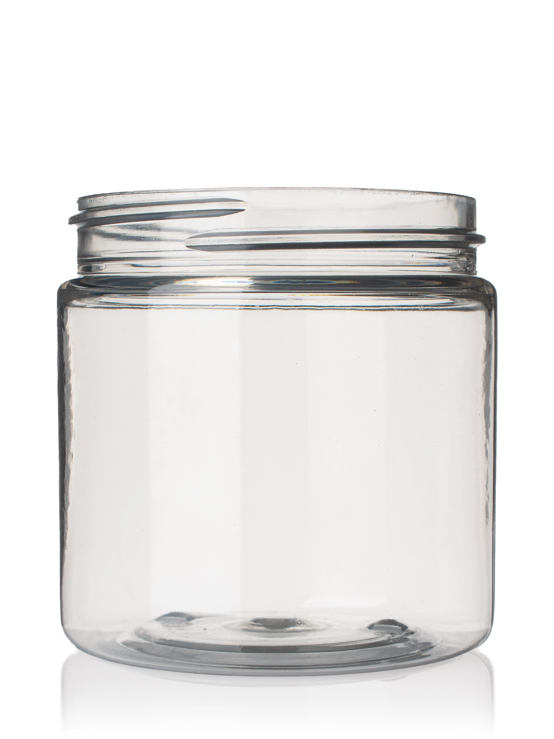 4 oz Clear 25% PCR PET Plastic Single Wall Jar – J055CLPCR25