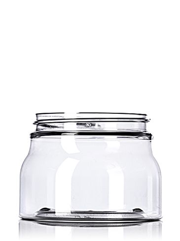 8 oz clear PET plastic tuscany jar with 70-400 neck finish