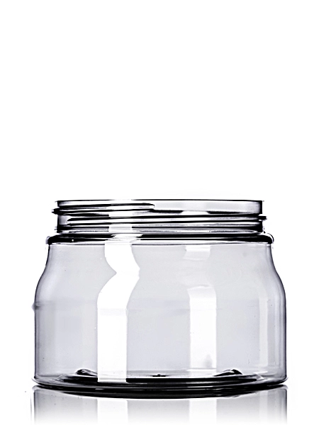 16 oz Clear PET Plastic Tuscany Jar – J061