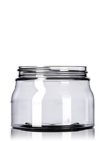 16 oz clear PET plastic tuscany jar with 89-400 neck finish