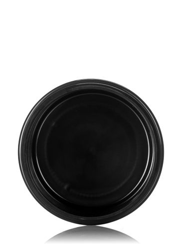 2 oz black PP plastic double wall straight base jar with 58-400 neck finish