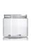 16 oz clear PET plastic single wall jar with 89-400 neck finish