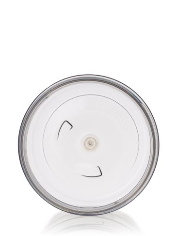16 oz clear 25% PCR PET plastic single wall jar with 89-400 neck finish