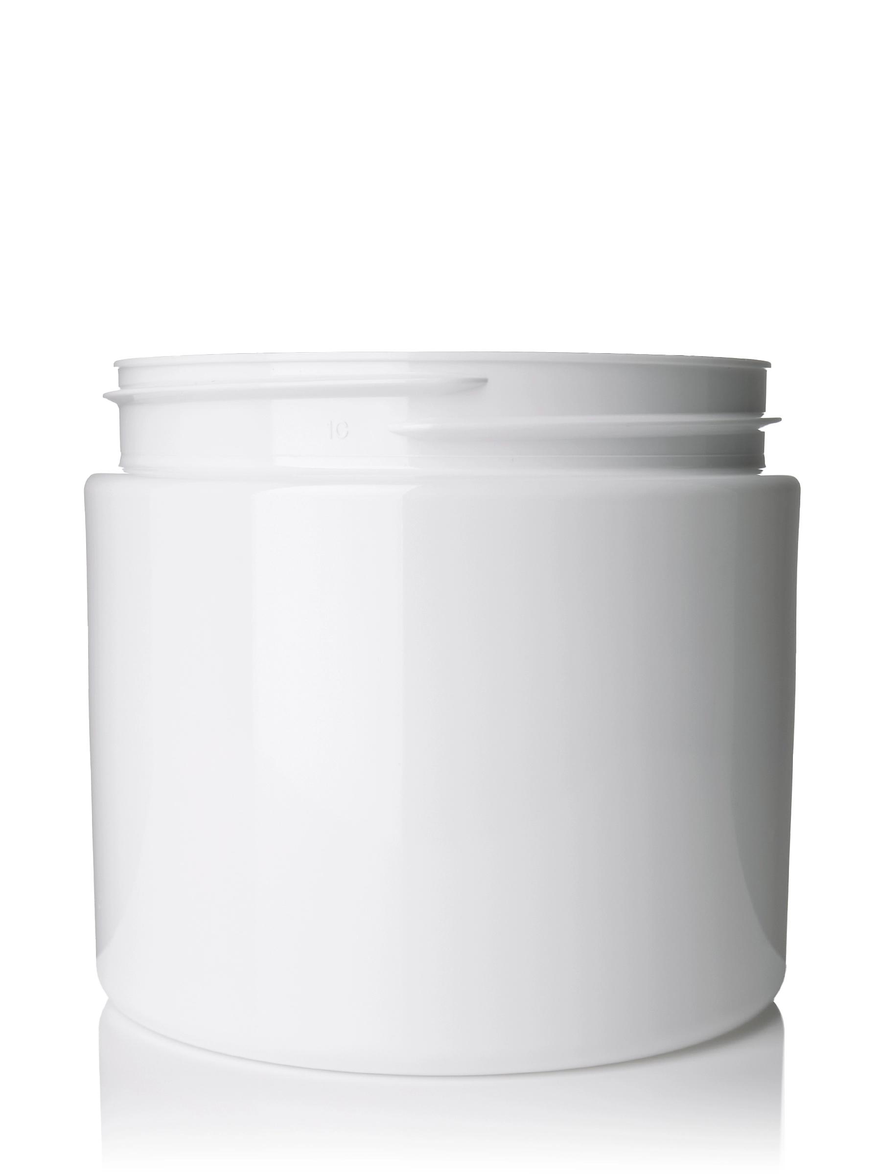 16 oz White PET Plastic Single Wall Jar – J071WH