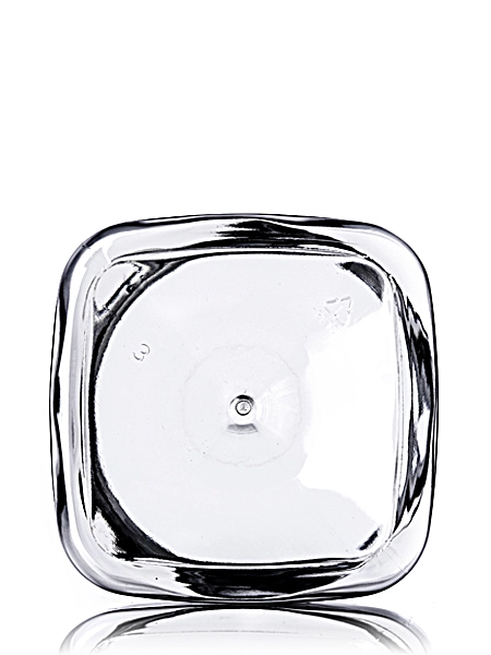 16 oz Clear PET Plastic Square Firenze Jar – J072