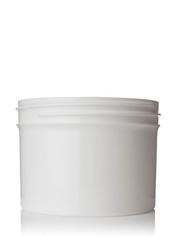 8 oz white PP plastic single wall jar with 89-400 neck finish