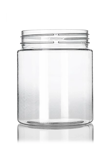12 oz Clear PET Plastic Single Wall Jar – J086CL