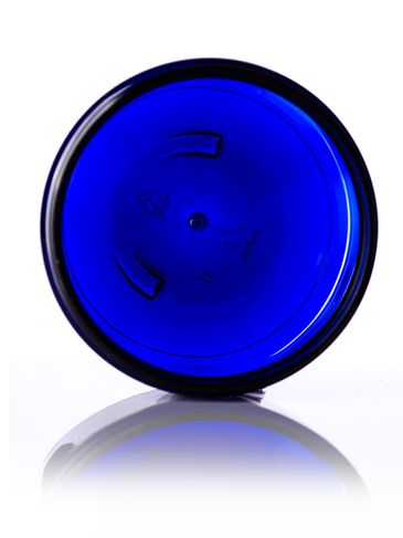 12 oz cobalt blue PET plastic single wall jar with 89-400 neck finish