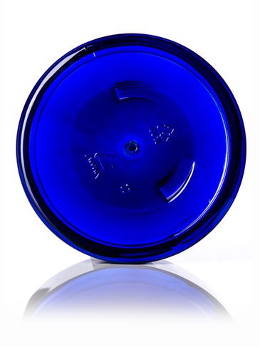 12 oz cobalt blue PET plastic single wall jar with 89-400 neck finish