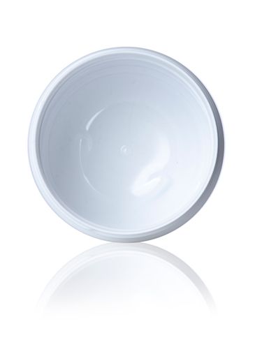 12 oz white PET plastic single wall jar with 89-400 neck finish