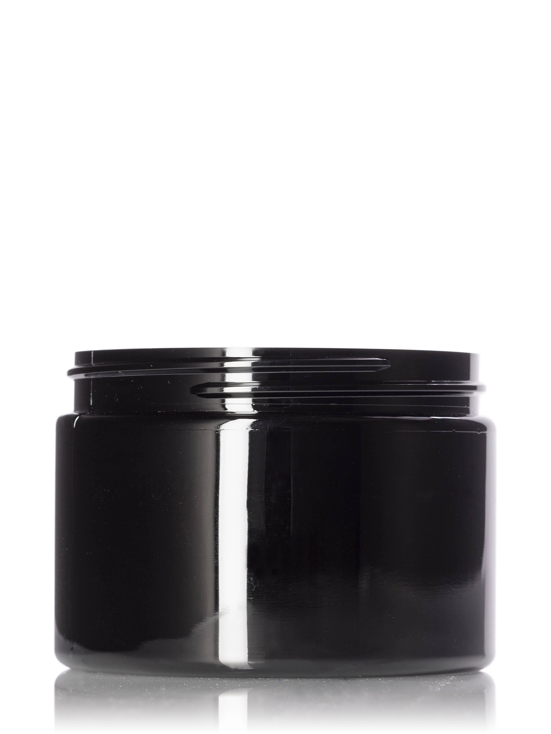 12 oz Black PET Plastic Single Wall Jar – J089BK