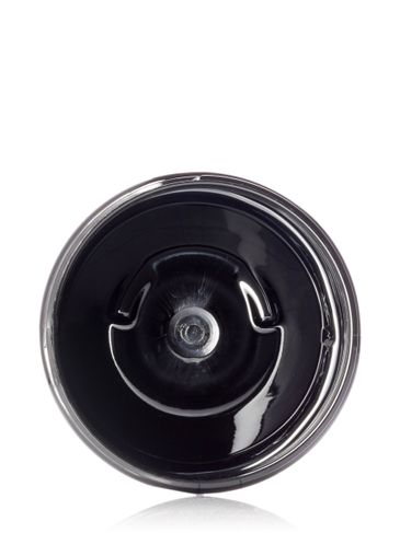 12 oz black PET plastic single wall jar with 89-400 neck finish