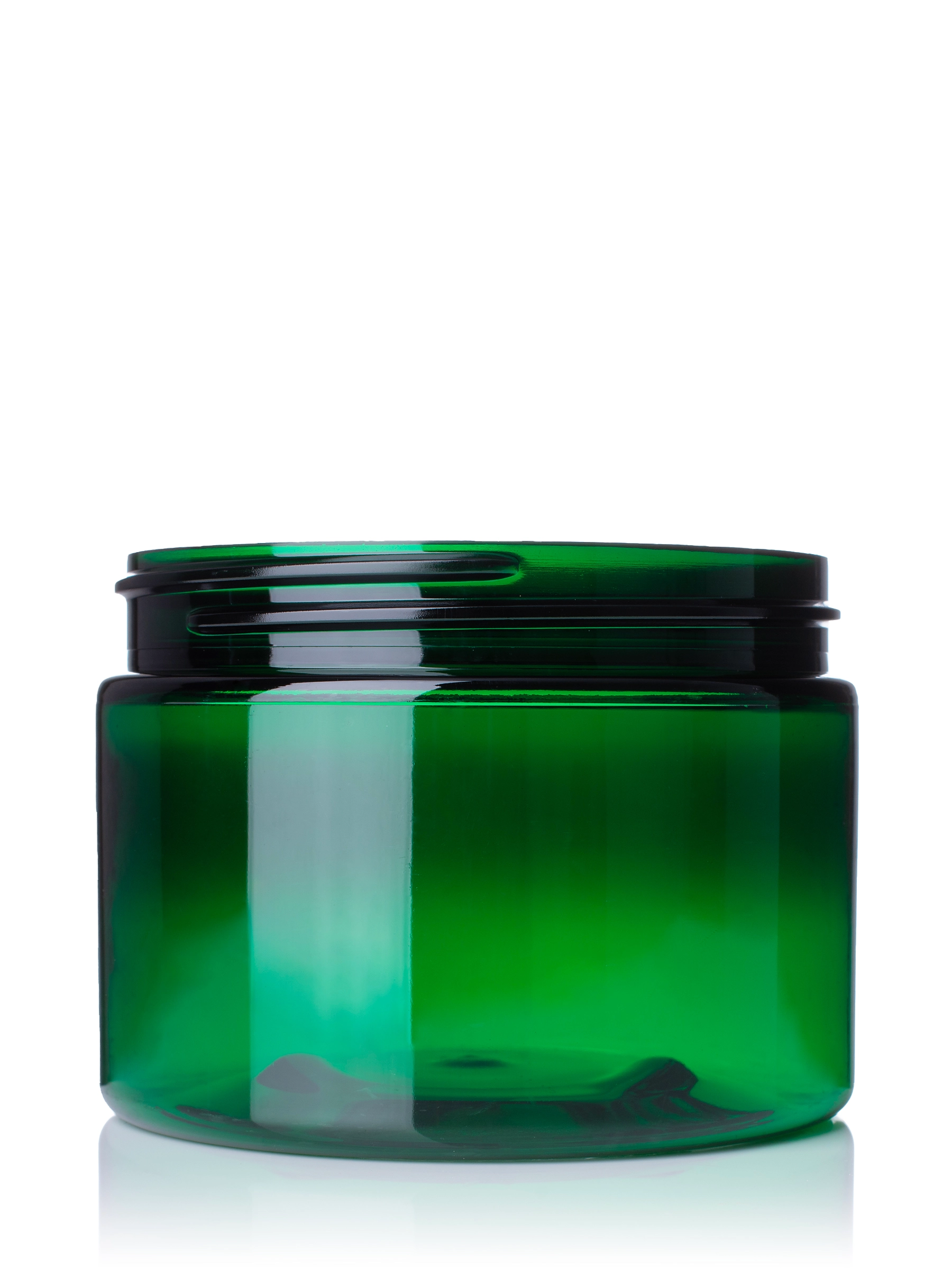 12 oz Green PET Plastic Single Wall Jar – J089GN
