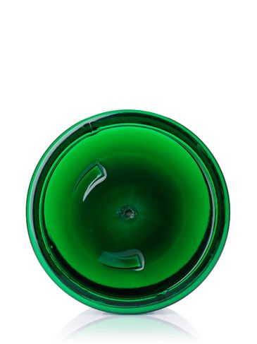 12 oz green PET plastic single wall jar with 89-400 neck finish