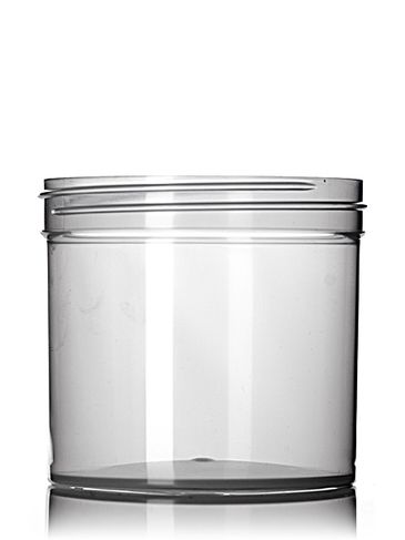 12 oz natural-colored PP plastic single wall jar with 89-400 neck finish