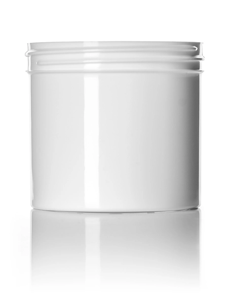 12 oz White PP Plastic Single Wall Jar – J091