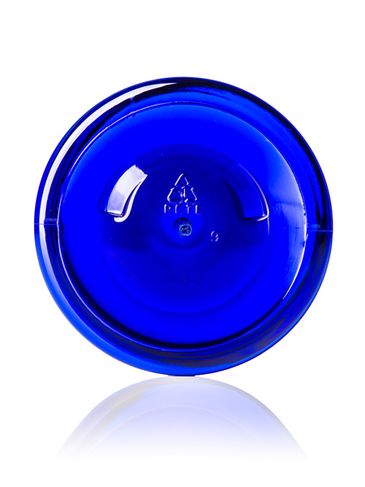 16 oz cobalt blue PET plastic single wall jar with 89-400 neck finish