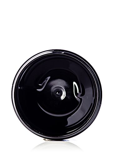 16 oz black PET plastic single wall jar with 89-400 neck finish