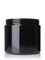16 oz dark amber PET plastic single wall jar with 89-400 neck finish