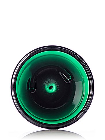 16 oz green PET plastic single wall jar with 89-400 neck finish