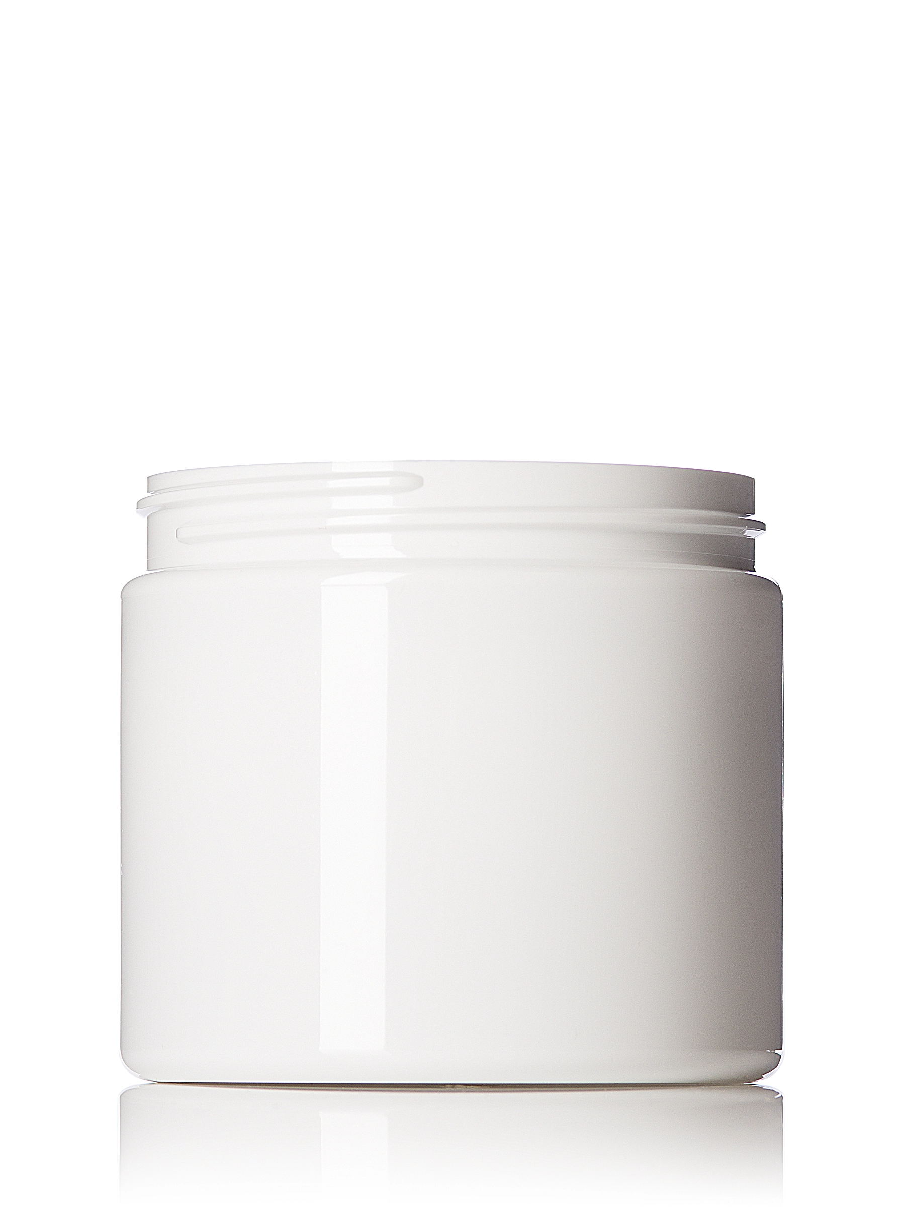 16 oz White PET Plastic Single Wall Jar – J093W