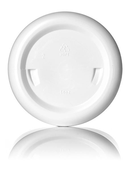 16 oz White HDPE Plastic Single Wall Jar – J094W