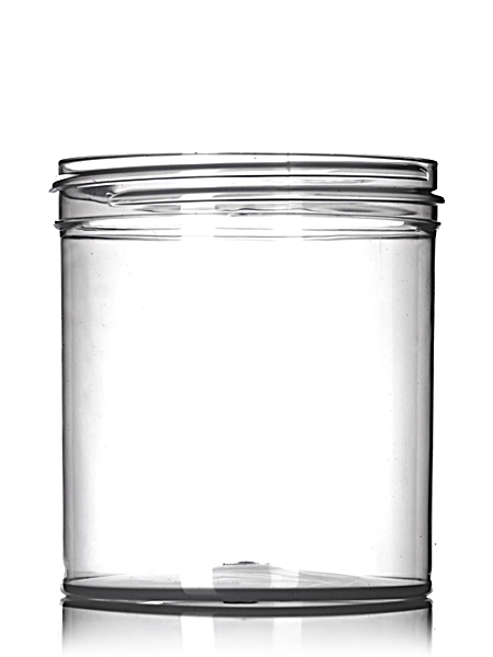 16 oz Natural-Colored PP Plastic Single Wall Jar – J095T