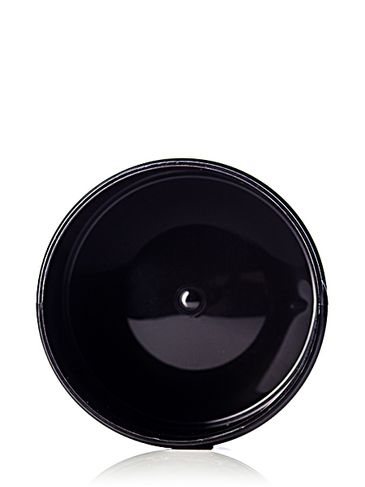 8 oz black PP plastic single wall jar with 89-400 neck finish