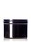 8 oz black PP plastic single wall jar with 89-400 neck finish