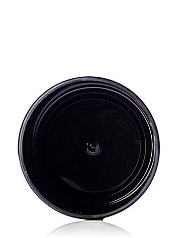 8 oz black PP plastic single wall jar with 70-400 neck finish