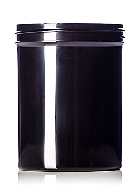 8 oz Black PP Plastic Single Wall Jar – J097B