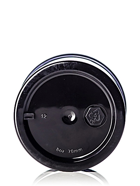 8 oz Black PP Plastic Single Wall Jar – J097B