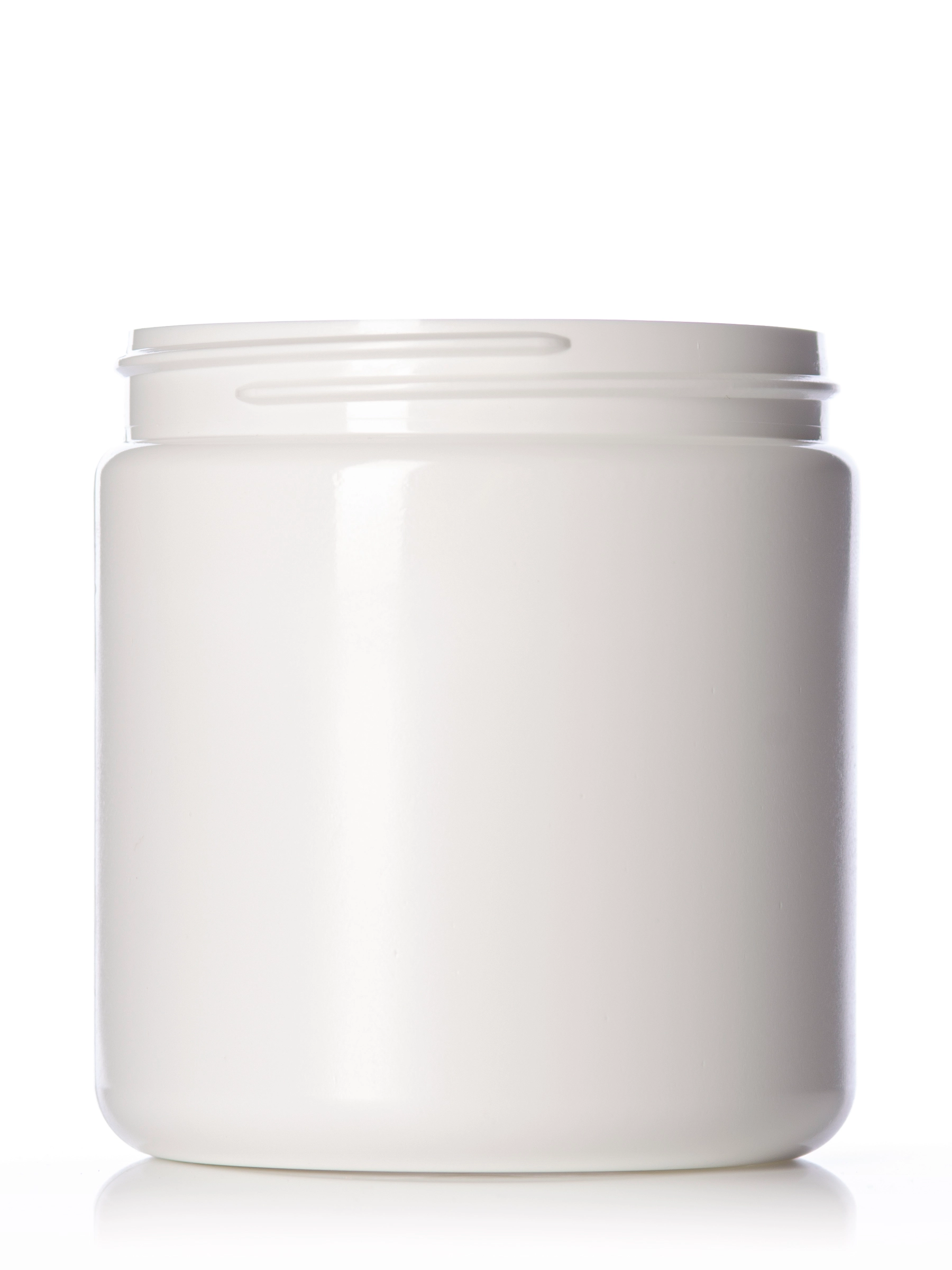 19 oz White HDPE Plastic Single Wall Jar – J101