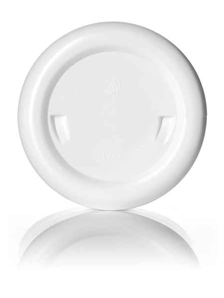 19 oz White HDPE Plastic Single Wall Jar – J101