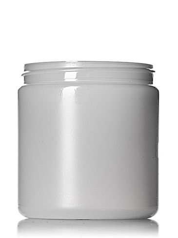 8 oz natural-colored HDPE plastic single wall jar with 70-400 neck finish