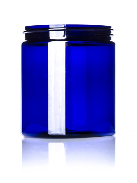 19 oz Cobalt Blue PET Plastic Single Wall Jar – J103B