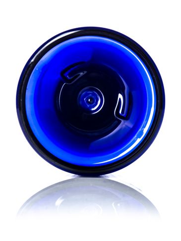 19 oz cobalt blue PET plastic single wall jar with 89-400 neck finish