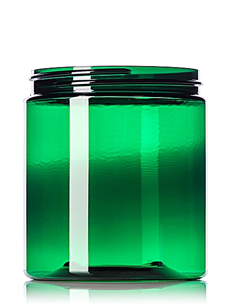 19 oz Green PET Plastic Single Wall Jar – J103G