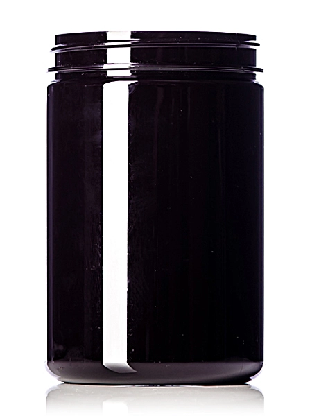 25 oz Dark Amber PET Plastic Single Wall Jar – J104A