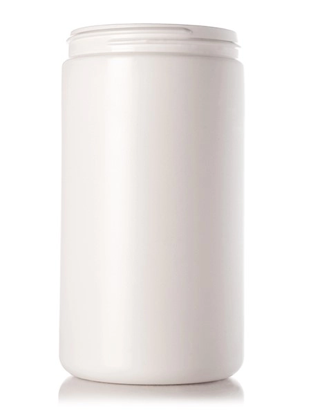 32 oz White HDPE Plastic Single Wall Jar – J105WH