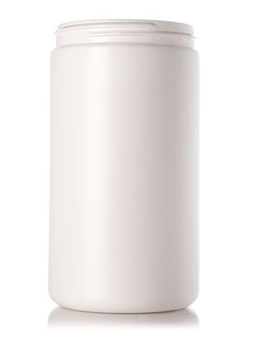 32 oz white HDPE plastic single wall jar with 89-400 neck finish